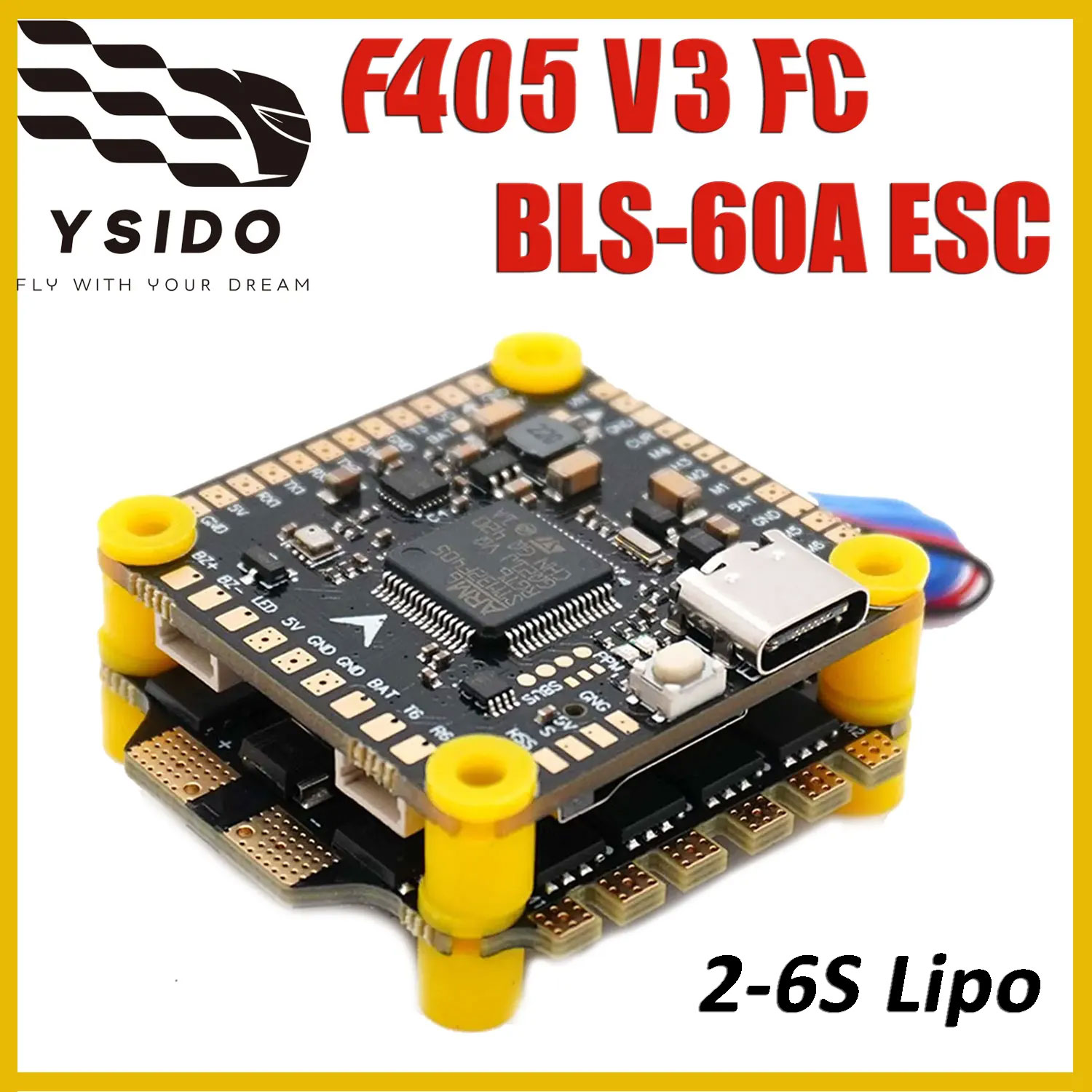 وحدة تحكم طيران YSIDO F405 V3  - مراجعة Drone Racing Flight Controller وسعره